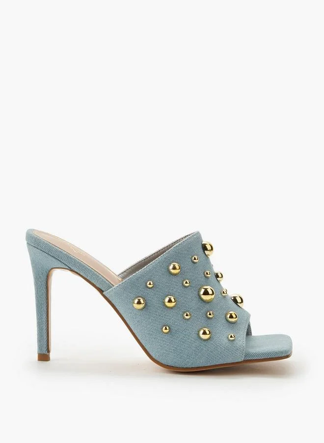 سيليست صنادل نسائية بكعب خنجر مرصع